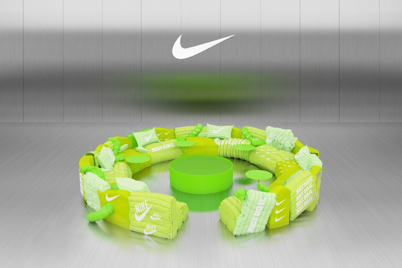 Divano Nike Air Max verde Just Do It