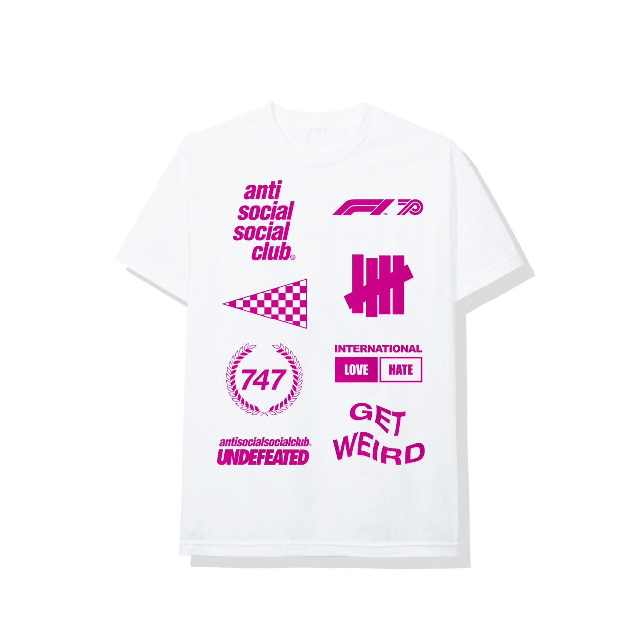 Anti Social Social Club UNDEFEATED Formula 1 T-shirt
