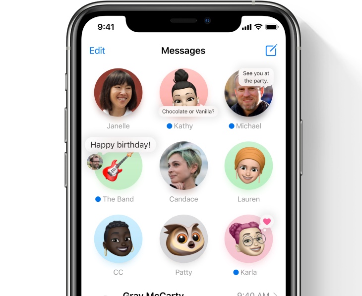 Apple iOS14 iMessage e nuove Memoji