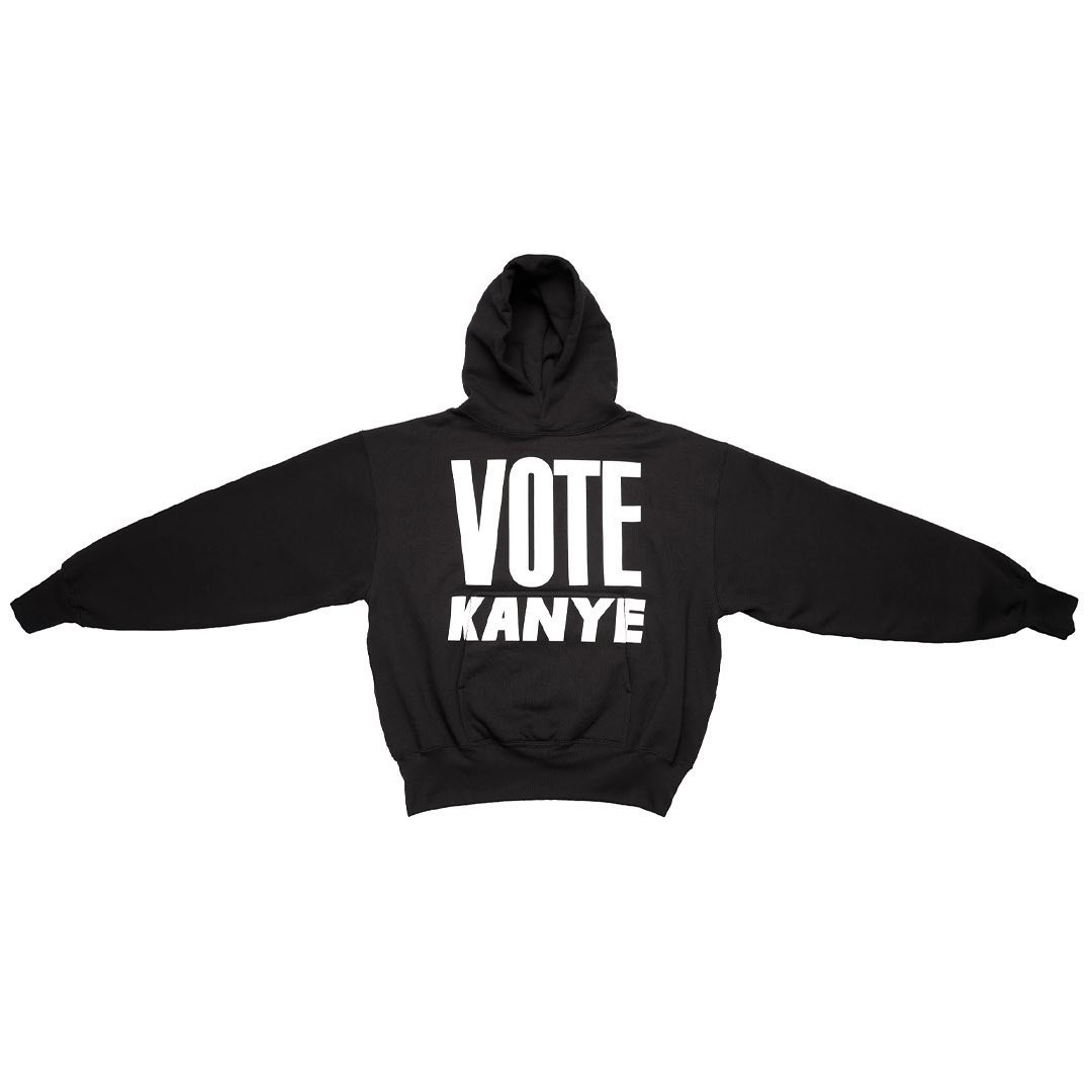 Kanye West merchandising Vision 2020 hoodie