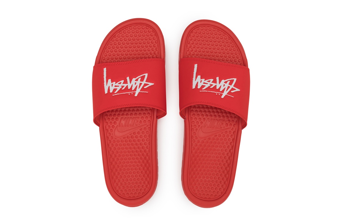Stussy x Nike Benassi Red Slide