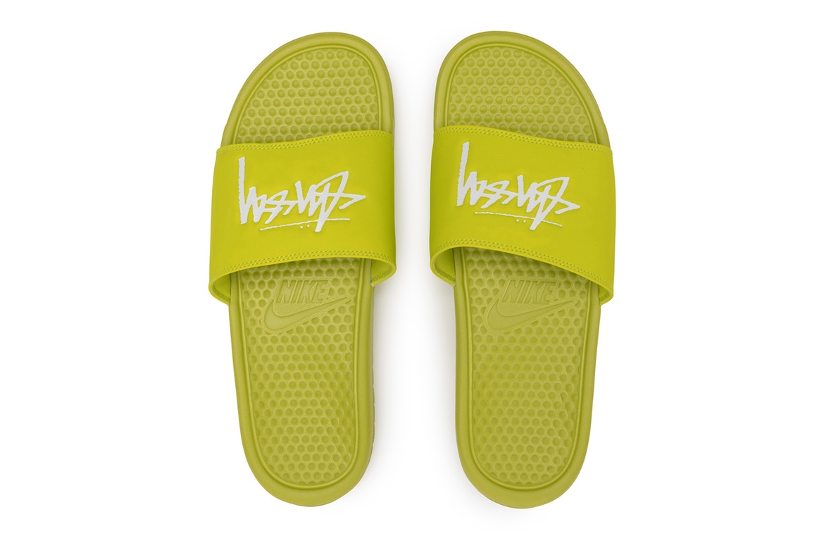 Stussy x Nike Benassi Yellow Slide