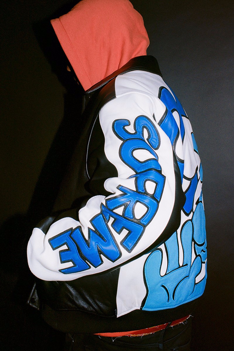 Supreme x “The Smurfs” I Puffi Leather Jacket
