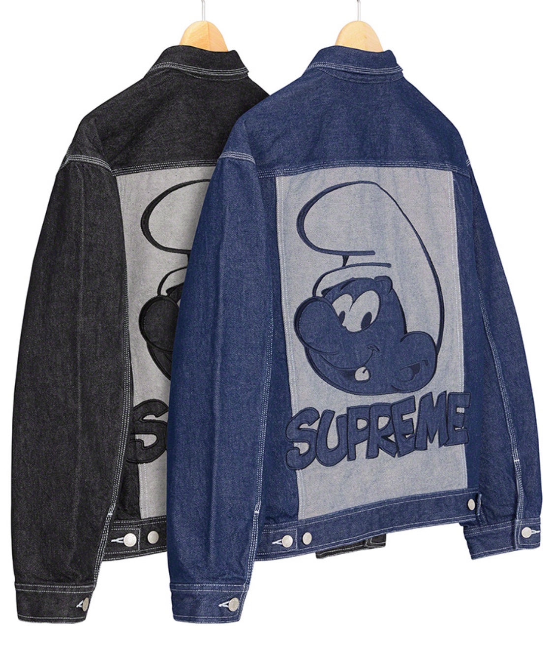 Supreme x The Smurfs denim jacket