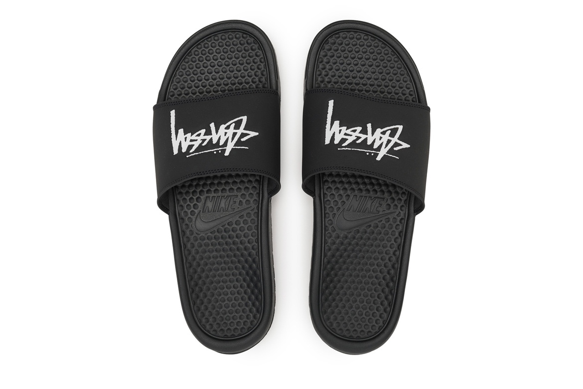 Stussy x Nike Benassi Black Slide